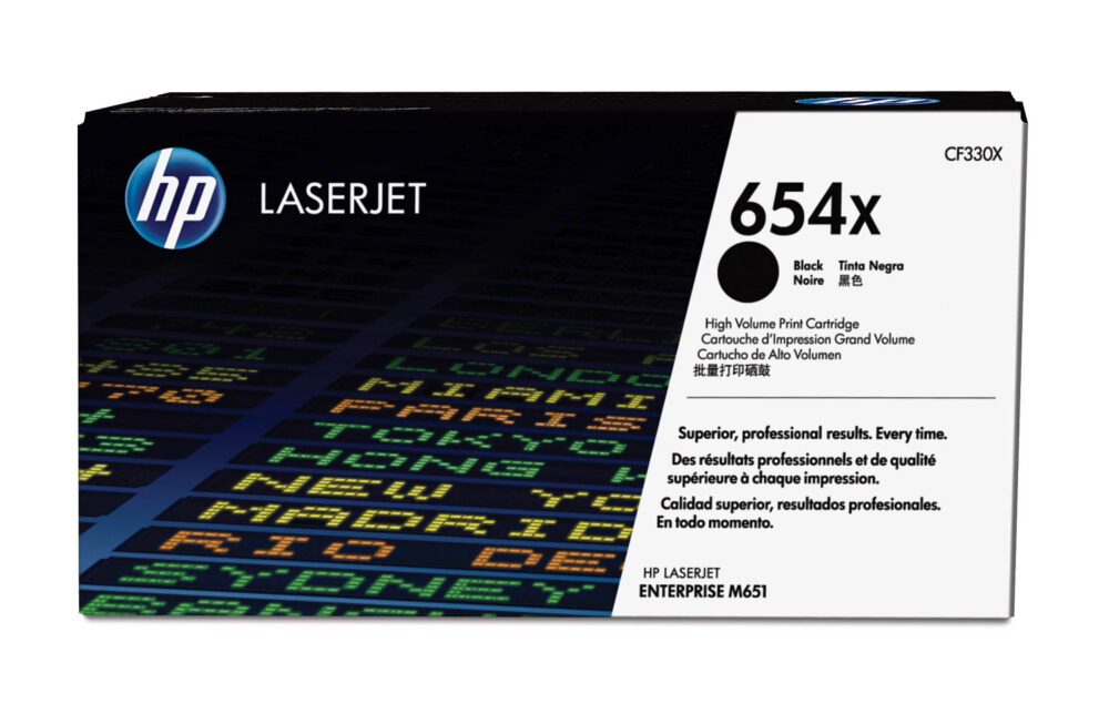 Originálny toner HP CF330X čierny, 20500str. HP 654X HP farebný LJ Enterprise M680z, M651dn