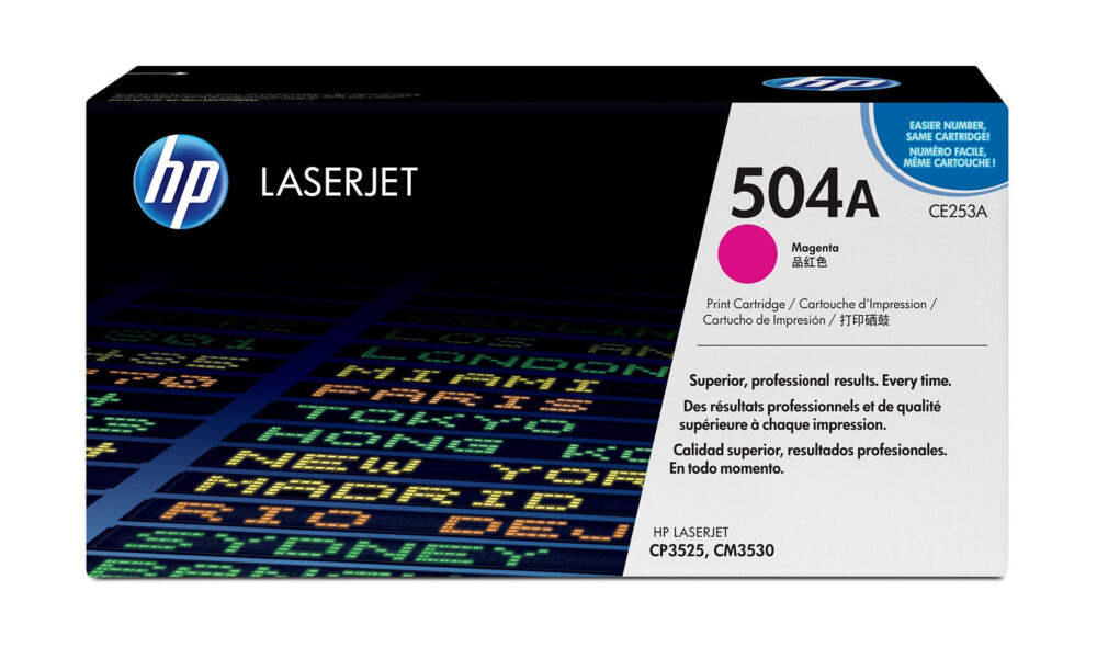 Originálny toner HP CE253A, HP 504A, purpurový, 7000str.