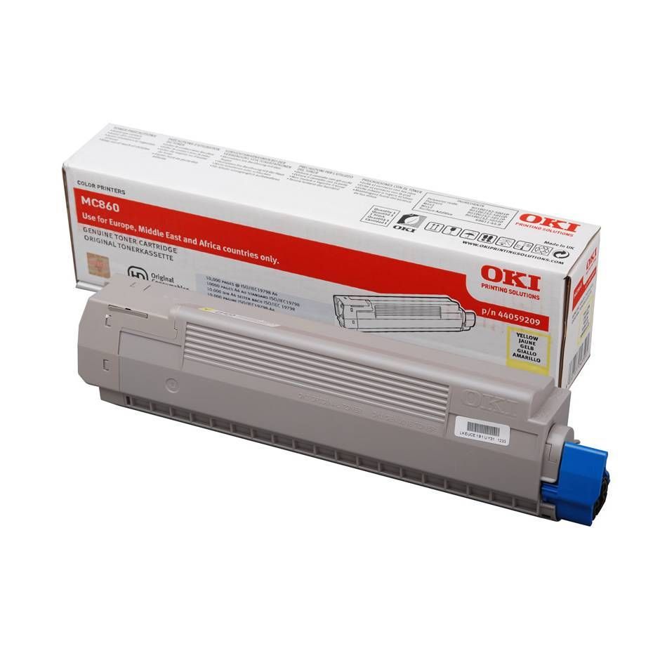 Originálny toner OKI 44059209, žltý, 10000str.