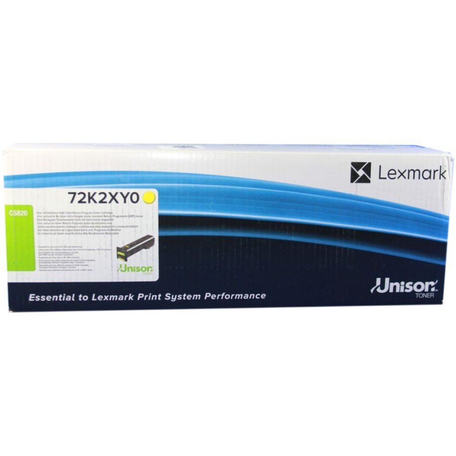 Originálny toner LEXMARK 72K2XY0 žltý 22000str., extra high capacity Lexmark CS820de, C