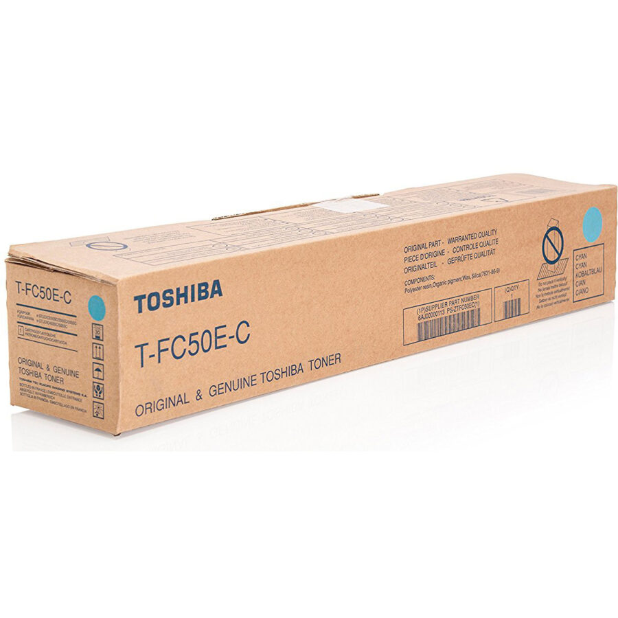 Originálny toner Toshiba T-FC50EC, 6AJ00000113, 6AJ00000227, azúrový, 33600str.