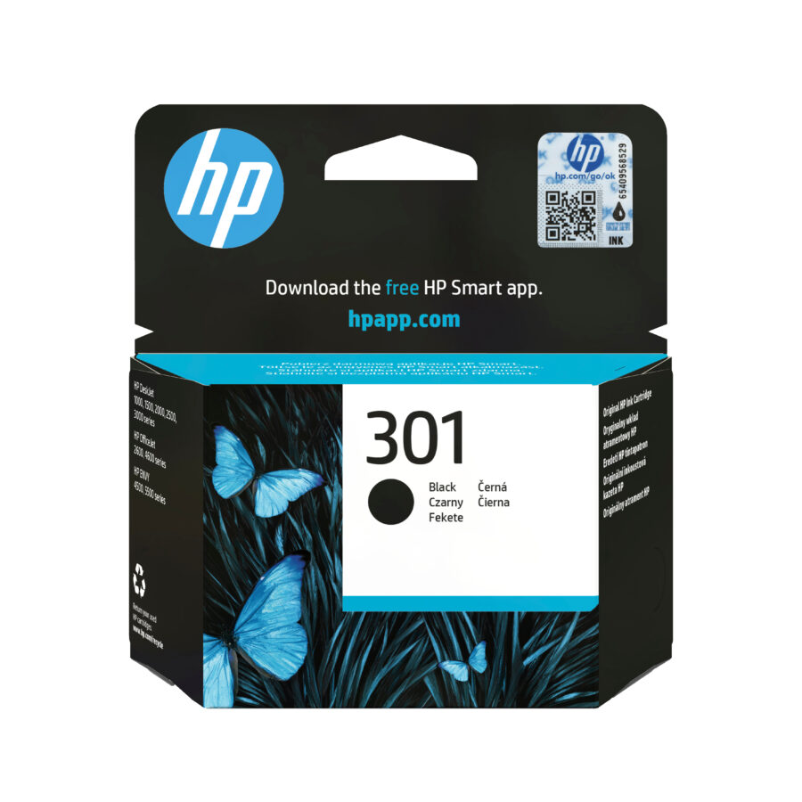 Originálna náplň HP No.301 čierny, CH561EE, 190str.