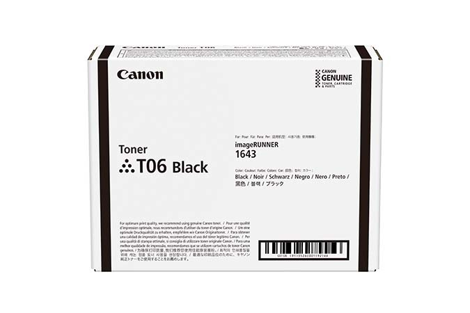 Originálny toner CANON T06 čierny, 20500str., 3526C002, Canon imageRUNNER 1643i, 1643iF