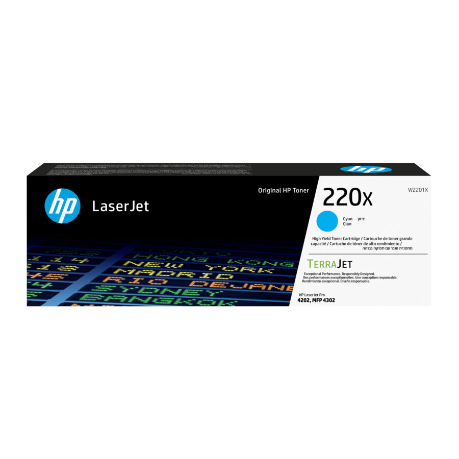 Originálny toner HP W2201X, azúrový, 5500str., HP 220X, high capacity