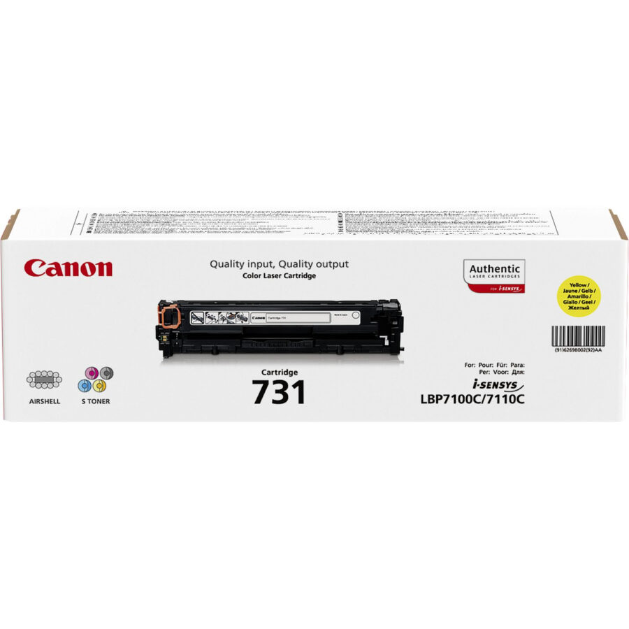 Originálny toner CANON CRG-731, žltý, 1500str., 6269B002