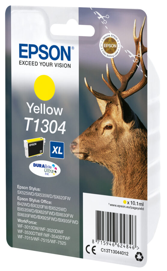 Originálna náplň EPSON C13T13044012, T1304 žltý, 765str., 10, 1ml