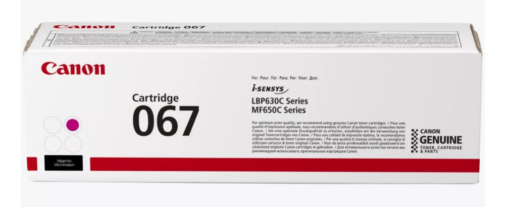 Originálny toner CANON 067 M, purpurový, 1250str., 5100C002 Canon LBP631Cdw, LBP633Cdw, MF65