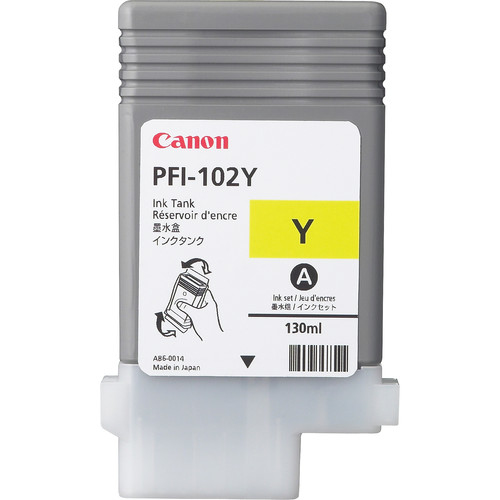 Originálna náplň CANON PFI102Y, žltý, 130ml, 0898B001, Canon iPF-500, 600, 700, 765