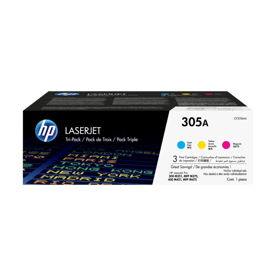 Originálny toner HP CF370AM, CMY, 7800 (3x2600)str., HP 305A