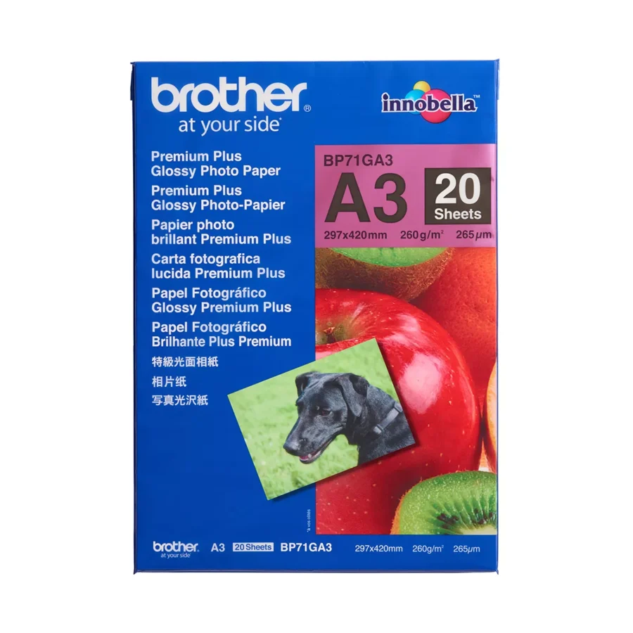 Fotopapier Originálny Brother BP71 lesklý A3 / 298 x 421 A4 260 g / m2 20 listov