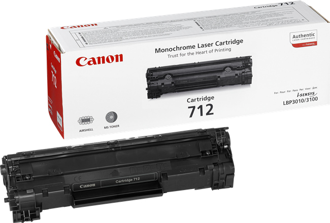 Originálny toner CANON CRG712, čierny, 1500str., 1870B002
