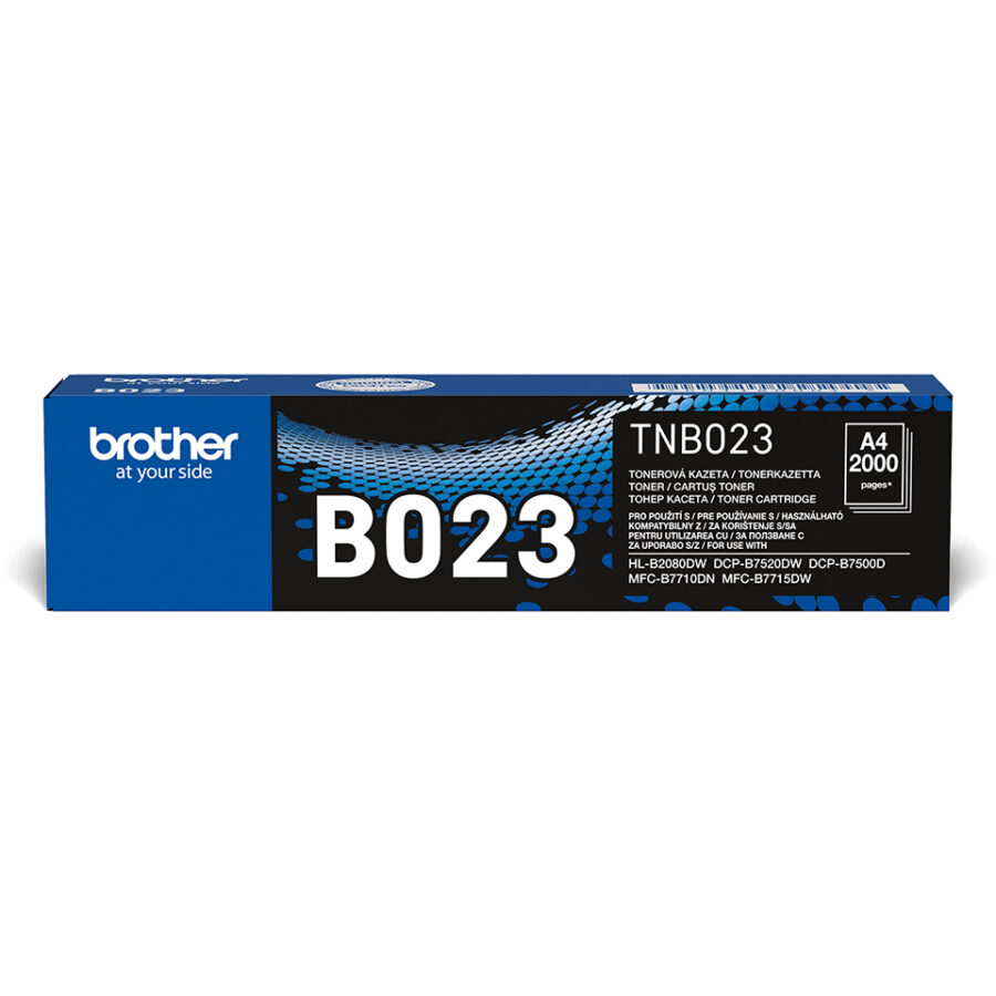 Originálny toner BROTHER TNB023, čierny, 2000str., Brother DCP-B7520DW, HL-B2080D, MFC-B7