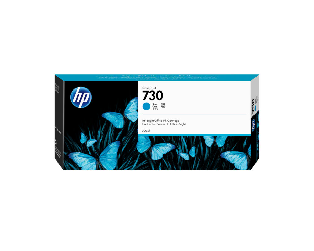 Originálna náplň HP P2V68A, HP 730, azúrový, 300ml HP DesignJet T1700