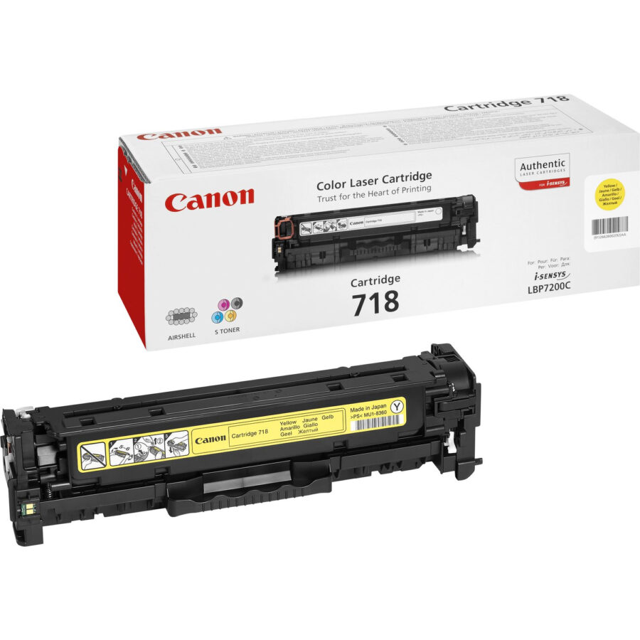 Originálny toner CANON CRG-718 žltý, 2900str., 2659B002