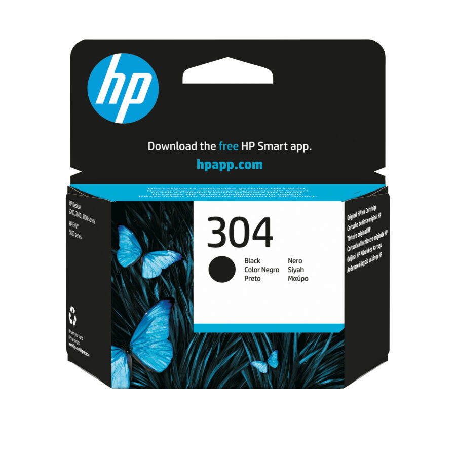 Originálna náplň HP N9K06AE, HP No. 304, čierny, 120str.