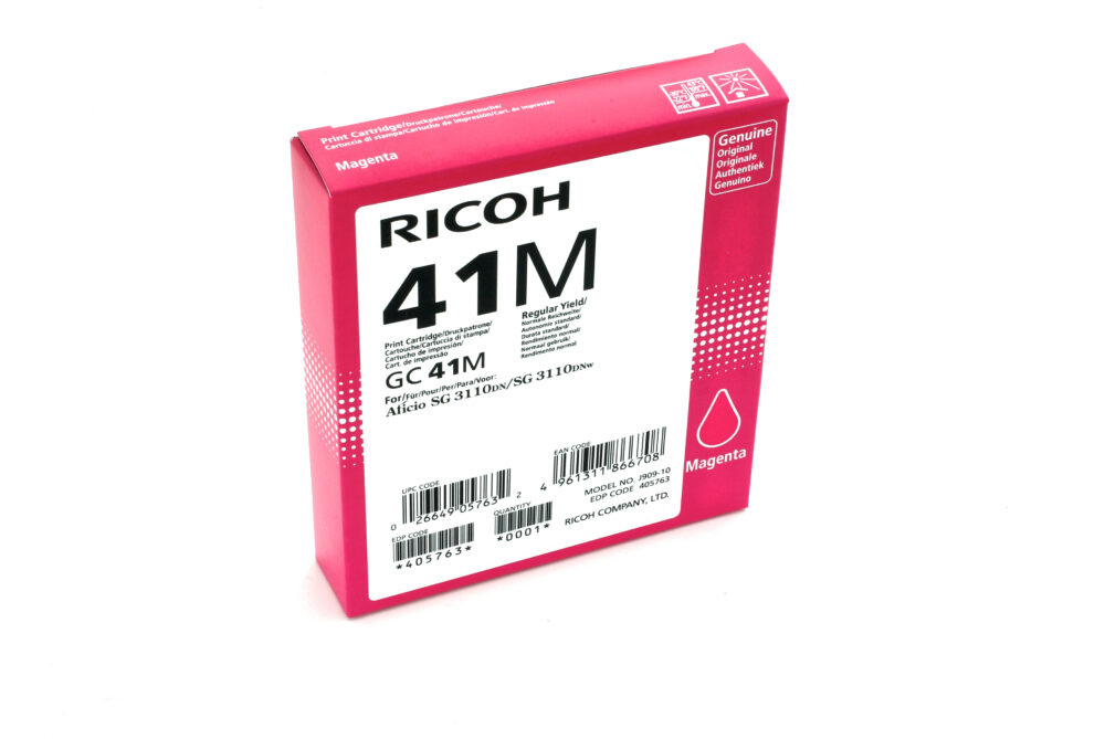 Originálny toner RICOH 405763, purpurový, 2200str., GC41HM,