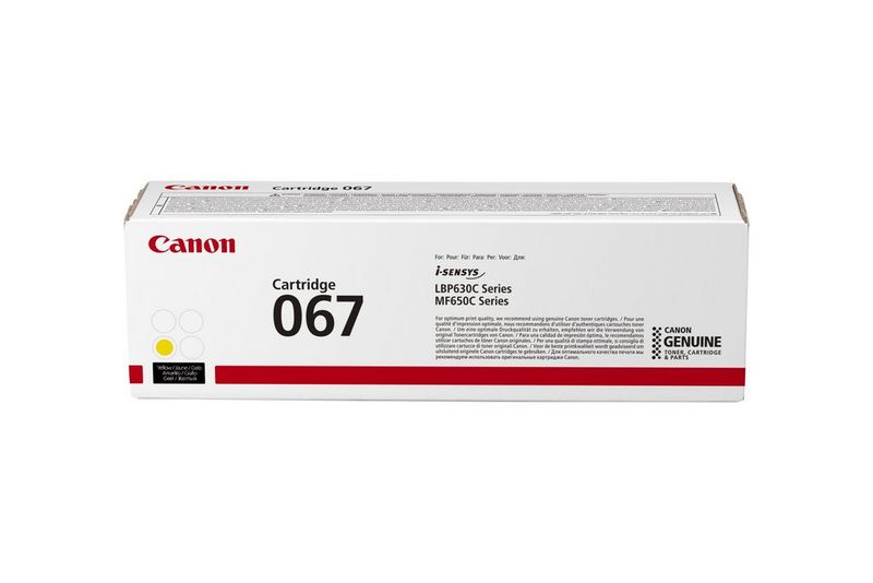 Originálny toner CANON 067 Y, žltý, 1250str., 5099C002, Canon LBP631Cdw, LBP633Cdw, MF65