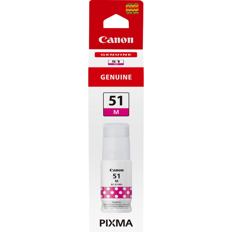 Originálny ink CANON 4547C001, purpurový, 7700str., 70ml, GI-51 M, Canon PIXMA G1520, G1560