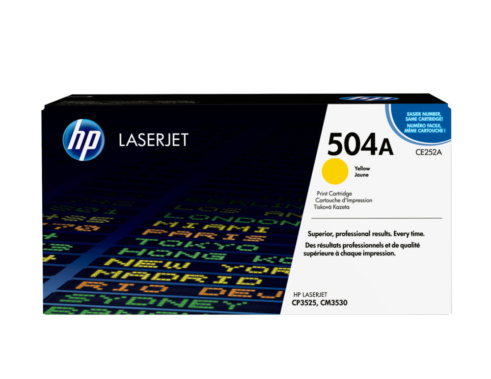 Originálny toner HP CE252A, HP 504A, žltý, 7000str