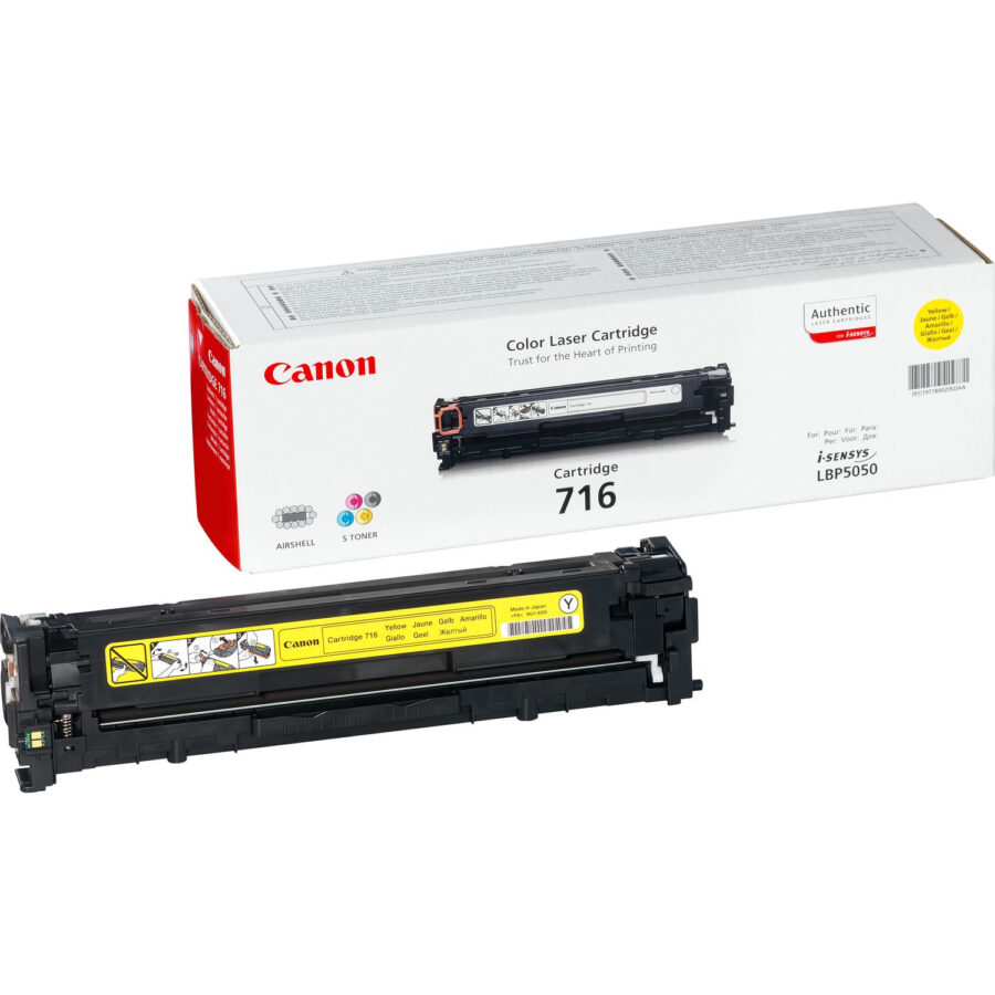 Originálny toner CANON CRG716, žltý, 1500str., 1977B002