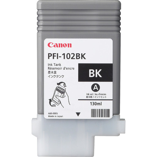 Originálna náplň CANON PFI102BK, čierny, 130ml, 0895B001, Canon iPF-500, 600, 700, 765