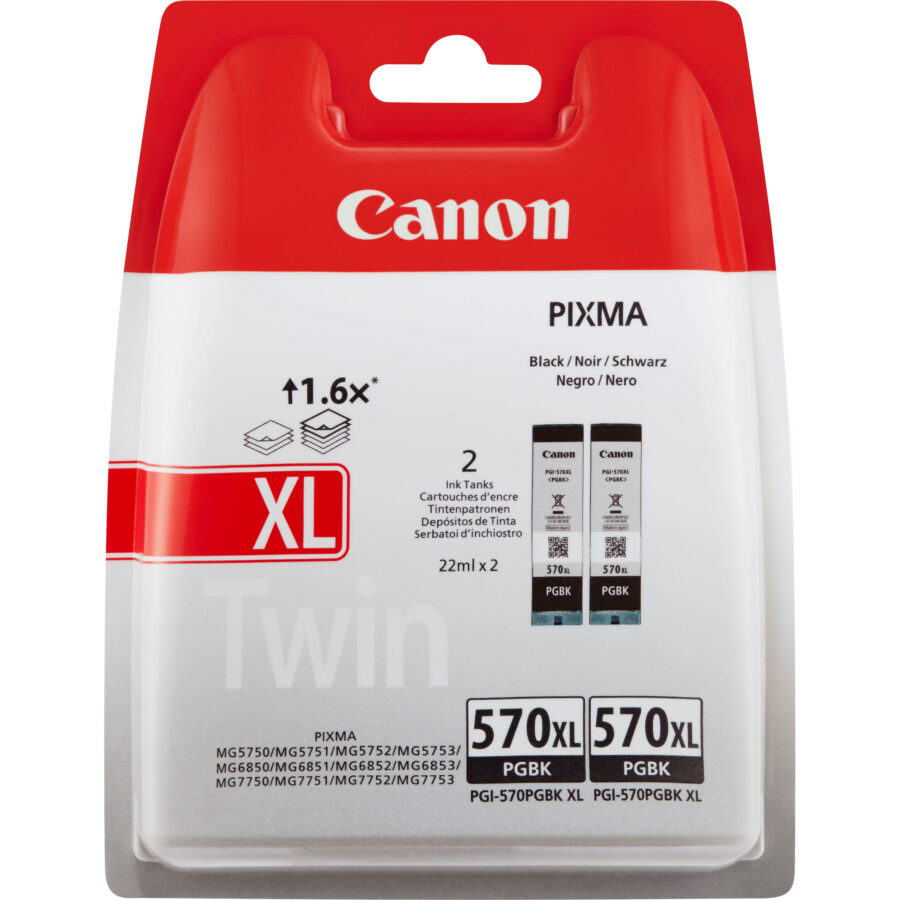 Originálna náplň CANON PGI 570PGBK XL Twin Pack, čierny 22ml, 0318C007