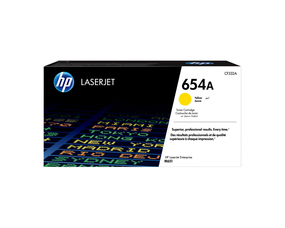 Originálny toner HP CF332A, žltý, 15000str., HP 654 HP farebný LJ Enterprise M680z, M651dn
