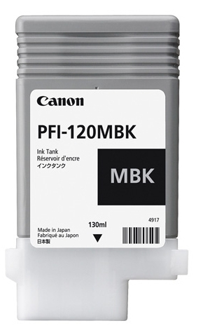 Originálna náplň CANON PFI120MBK, matte čierny, 130ml, 2884C001, Canon TM-200, 205, 300, 305