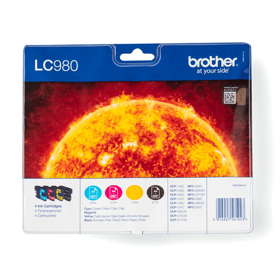 Originálna náplň BROTHER LC-980VALBP, CMYK, 300str.