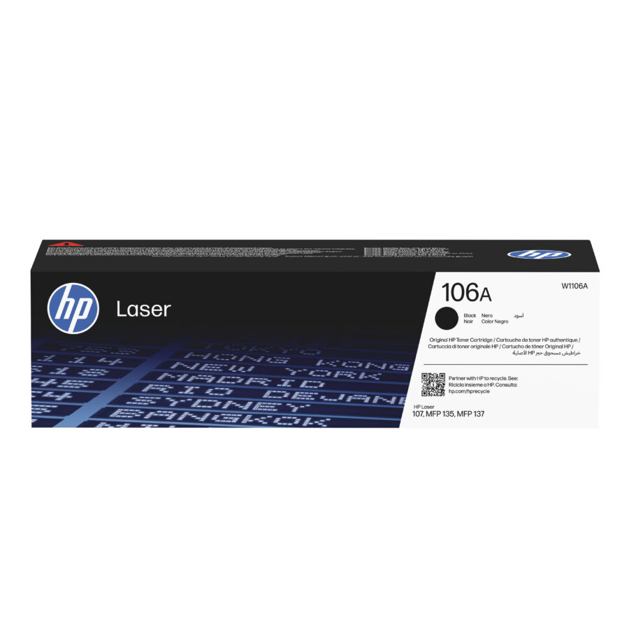 Originálny toner HP W1106A, čierny, HP 106A, HP Laser 107, MFP 135, MFP 137