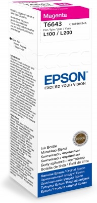 Originálna náplň EPSON T6643, purpurový, C13T66434A, 70 ml / 4000str.