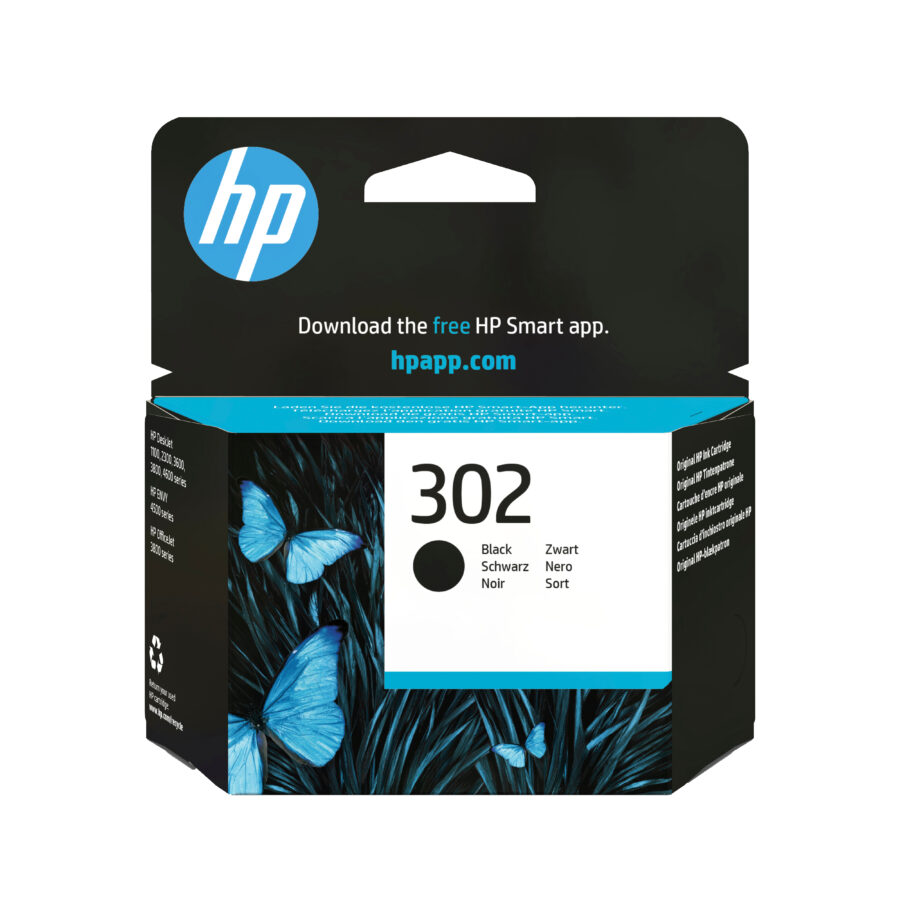 Originálna náplň HP No.302 čierny, F6U66AE, 190str., 3.5ml
