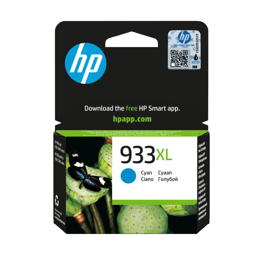 Originálna náplň HP No.933XL azúrový, CN054AE, 8, 5 ml