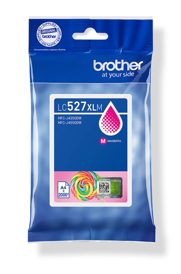 Originálna náplň BROTHER LC-527XLM, purpurový, 2000str.