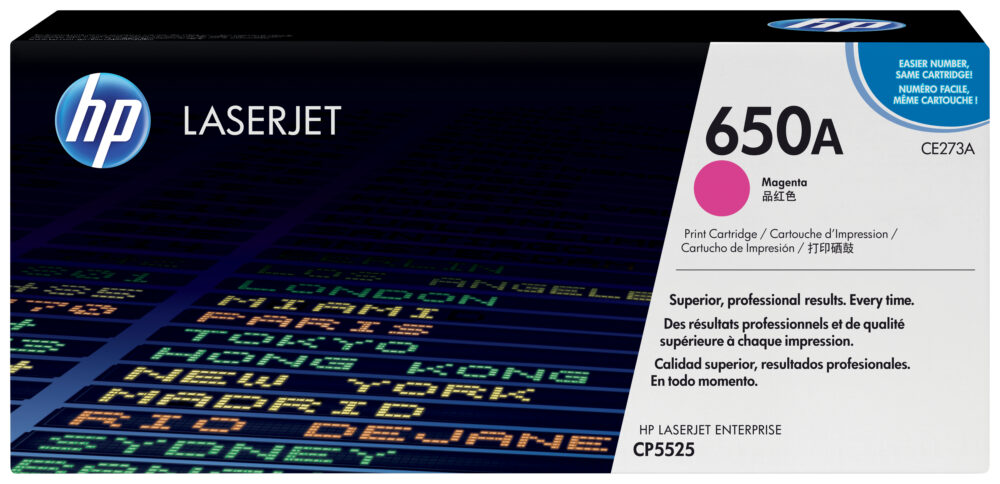 Originálny toner HP CE273A, purpurový, 15000str. HP 650A, HP LaserJet CP5525n, CP5525dn