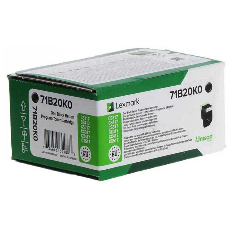 Originálny toner LEXMARK 71B20K0 čierny 3000str., CS417 CX317
