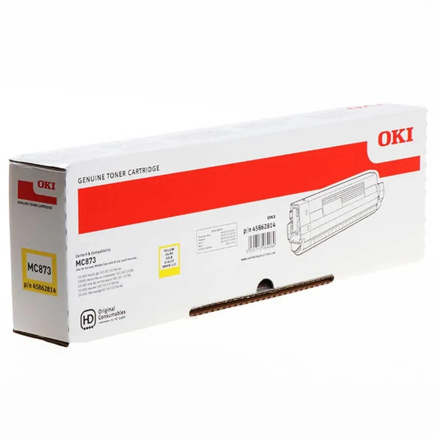 Originálny toner OKI 45862814, žltý, 10000str., OKI MC873